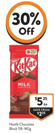Foodworks Nestlé Chocolate Block offer