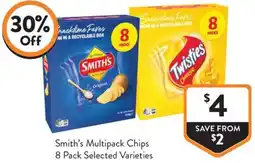 Foodworks Smith's Multipack Chips offer