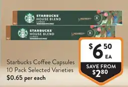 Foodworks Starbucks Coffee Capsules offer