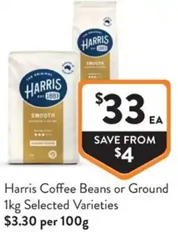 Foodworks Harris Coffee Beans or Ground offer