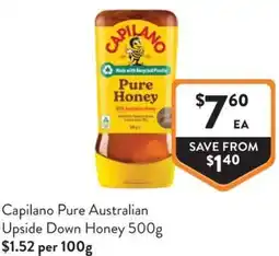 Foodworks Capilano Pure Australian Upside Down Honey offer