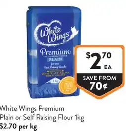 Foodworks White Wings Premium Plain or Self Raising Flour offer