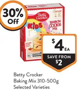 Foodworks Betty Crocker Baking Mix offer