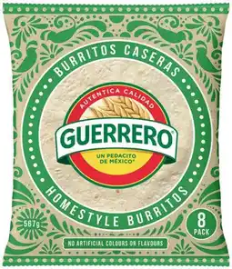 IGA Guerrero Home Style Burritos offer