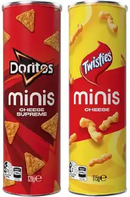 IGA Twisties Cheese 115g, Doritos Cheese Supreme or Simply Chips 120g Selected Varieties offer