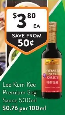 Foodworks Lee Kum Kee Premium Soy Sauce offer
