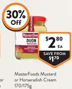 Foodworks MasterFoods Mustard or Horseradish Cream offer
