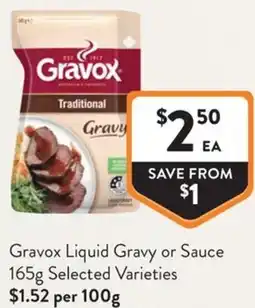 Foodworks Gravox Liquid Gravy or Sauce offer