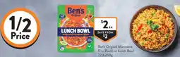 Foodworks Ben's Original Microwave Rice Pouch or Lunch Bowl offer