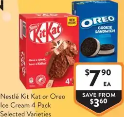 Foodworks Nestlé Kit Kat or Oreo Ice Cream offer