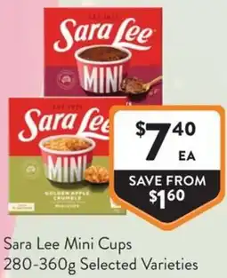 Foodworks Sara Lee Mini Cups offer
