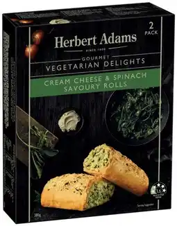 IGA Herbert Adams Gourmet Cream Cheese & Spinach Rolls offer