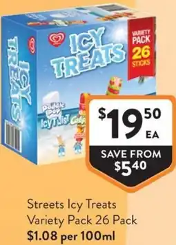 Foodworks Streets Icy Treats offer