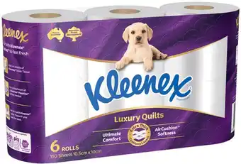 IGA Kleenex Luxury Quilts Toilet Tissue offer