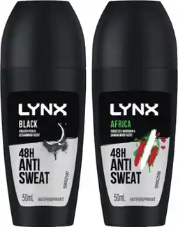 IGA Lynx Antiperspirant Roll‑On Selected Varieties offer