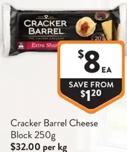 Foodworks Cracker Barrel Cheese Block offer
