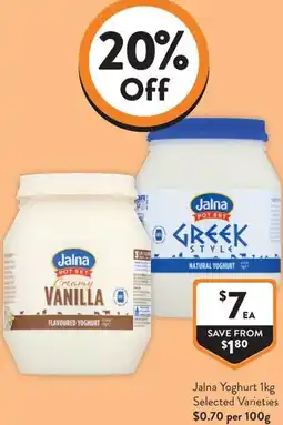 Foodworks Jalna Yoghurt offer