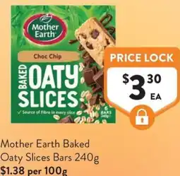 Foodworks Mother Earth Baked Oaty Slices Bars offer