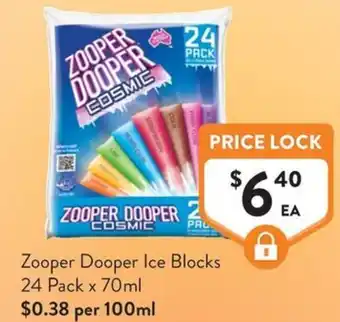 Foodworks Zooper Dooper Ice Blocks offer