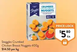 Foodworks Steggles crumbed chicken breast nuggets offer