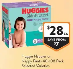 Foodworks Huggie Nappies or Nappy Pants offer