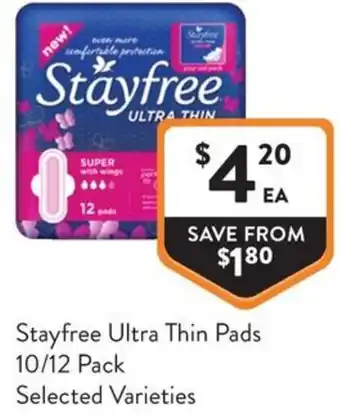 Stayfree Ultra Thin Pads Selected Varieties