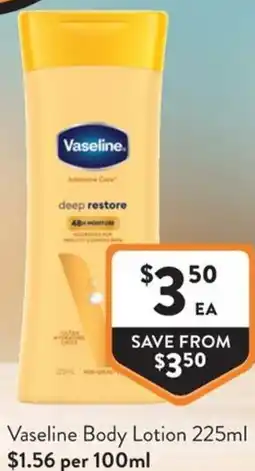 Foodworks Vaseline Body Lotion offer