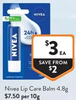 Foodworks Nivea Lip Care Balm offer