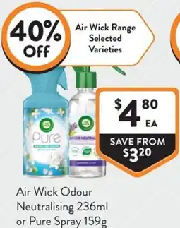 Foodworks Air Wick Odour Neutralising offer