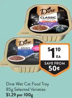Foodworks Dine Wet Cat Food Tray offer
