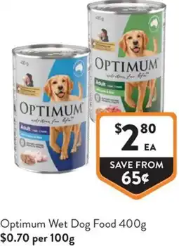 Foodworks Optimum Wet Dog Food offer