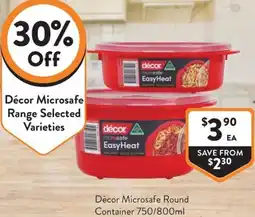 Foodworks Décor Microsafe Round Container offer