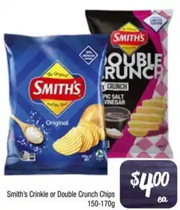 Foodworks Smith's Crinkle or Double Crunch Chips offer