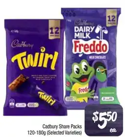 Foodworks Cadbury Share Packs offer