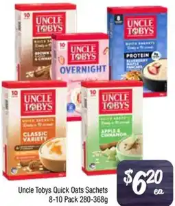 Foodworks Uncle Tobys Quick Oats Sachets offer