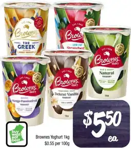 Foodworks Brownes Yoghurt offer