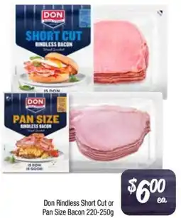 Foodworks Don Rindless Short Cut or Pan Size Bacon offer