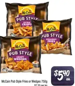 Foodworks McCain Pub Style Fries or Wedges offer