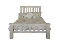 LivingStyles Romford Acacia Timber Bannister Bed, Queen offer