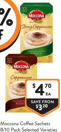 Foodworks Moccona Coffee Sachets offer
