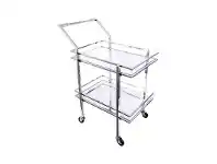 Blue Moon Glass & Metal Drinks Trolley