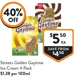 Foodworks Streets Golden Gaytime Ice Cream offer
