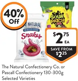 Foodworks The Natural Confectionery Co. or Pascall Confectionery offer