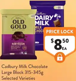 Foodworks Cadbury Milk Chocolate Large Block offer