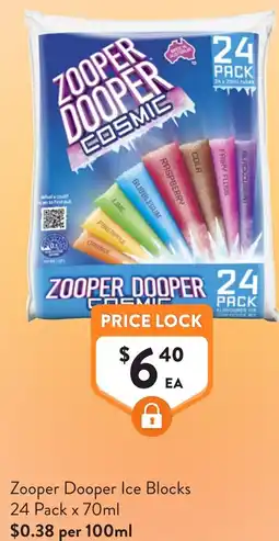 Foodworks Zooper Dooper Ice Blocks offer