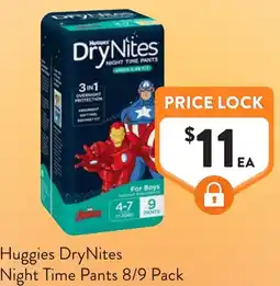Foodworks Huggies DryNites Night Time Pants offer