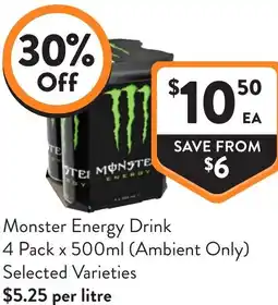 Foodworks Monster Energy Drink offer