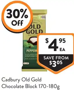 Foodworks Cadbury Old Gold Chocolate Block offer