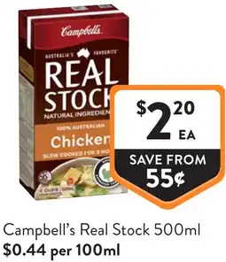 Foodworks Campbell's Real Stock offer