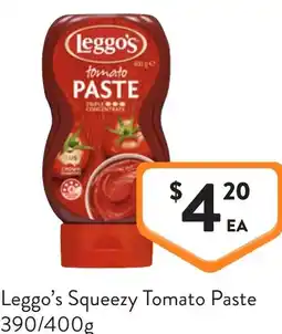 Foodworks Leggo's Squeezy Tomato Paste offer
